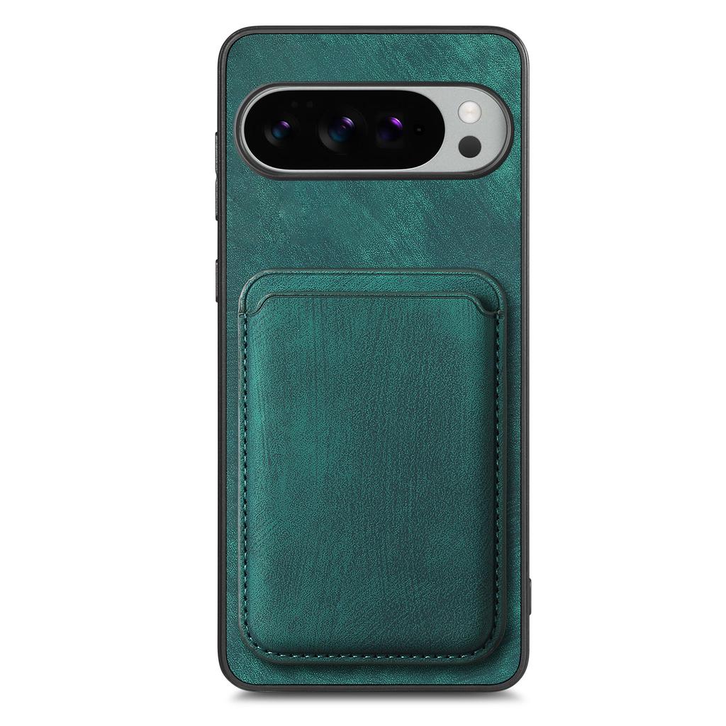 For Google Pixel 10 Pro XL Case Compatible with MagSafe Leather Back Cover with Detachable Card Holder