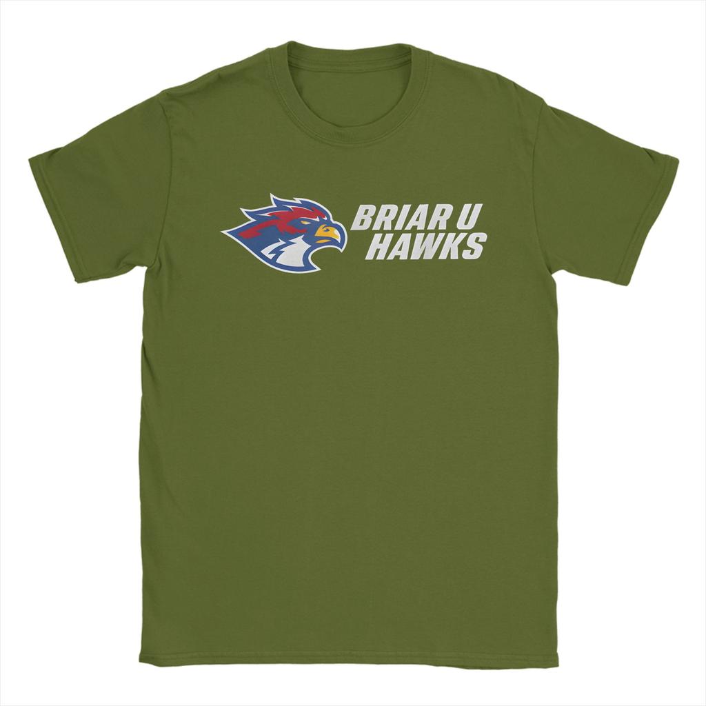 Briar U Hawks Off Campus Men T Shirts Fashion Tee Shirt Short Sleeve Crewneck TShirt Pure Cotton Plus Size Clothes