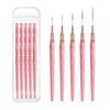 5Pcs Colorful Nail Art Liner Painting Brushes Ultra-thin Line Drawing Tool 7/9/11/15/25mm Details Manicure Nail Liners Pen Tool