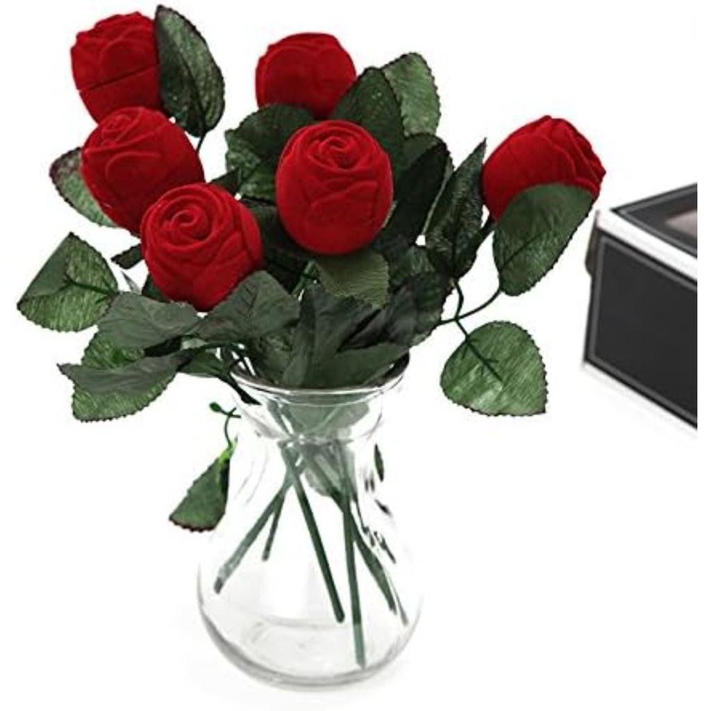 1 шт. Кольцо в форме розы, упаковка для ювелирных изделий, витрина, имитация годовщины свадьбы для девушки, жены, романтическое предложение руки и сердца