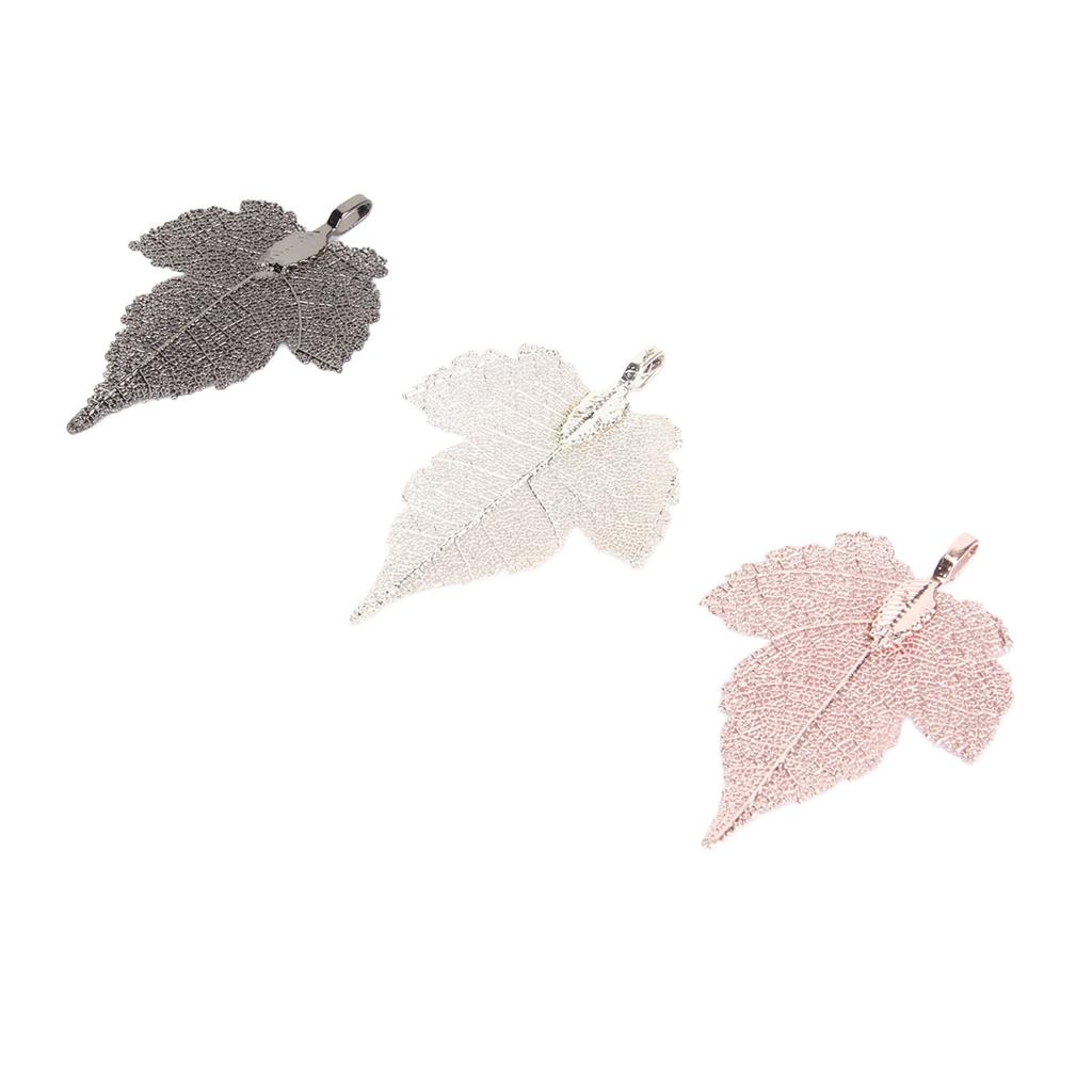 3PCS DIY Leaves Pendants Fashionable Elegant Zinc Alloy Leaf Pendants Accessories for Hairpins Jewelry Making