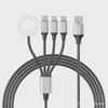4-in-1 Braided Magnetic Charging Cable for iWatch (Generations 1-9) - Round, Oval, or Square Options