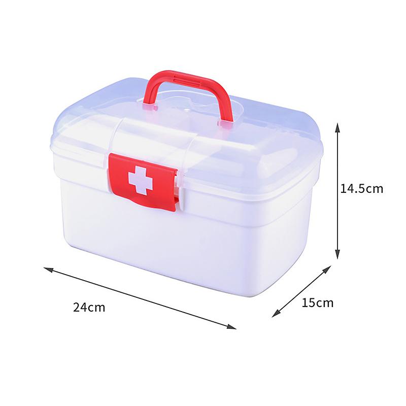 Portable Medicine Storage Box Large Capacity Medicine Kit Family Hand First Aid Chest Simple Travel Emergency Box
