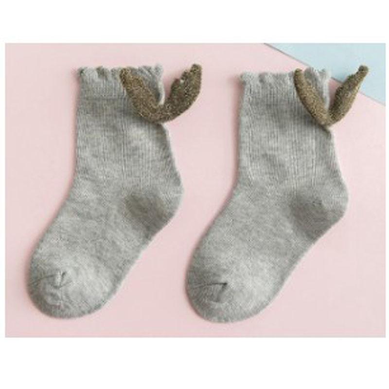 Мультяшные детские хлопковые носки до середины икры, милые короткие носки для девочек, осенние носки для малышей с куклами-крыльями