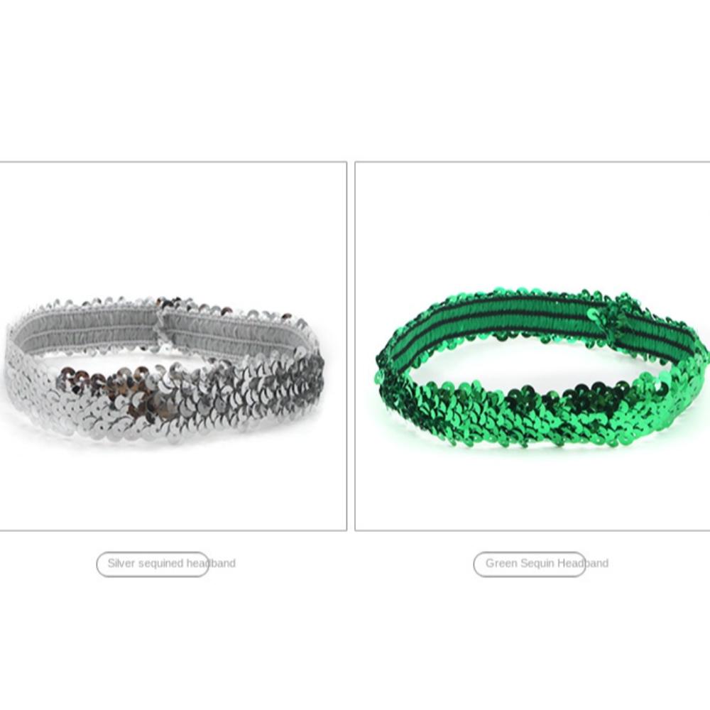 Головной убор Повязка на голову с пайетками Блестящий бант Эластичный бант для волос Подарок на вечеринку Блестящая повязка на голову