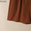 ZANZEA Женские повседневные свободные летние короткие брюки с эластичной резинкой на талии