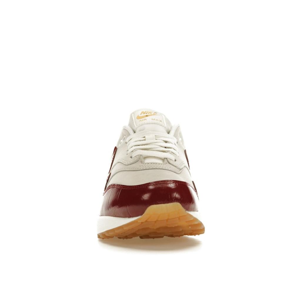 Nike Air Max 1 LX Team Red Croc Женские кроссовки Кремовый парус Gum-Светло-коричневый FJ3169-100