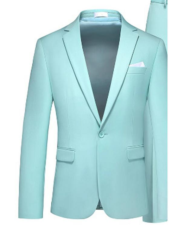 Мужской блейзер большого размера на одной пуговице, приталенного силуэта, 18 однотонных цветов, костюм розово-красного цвета, 2023