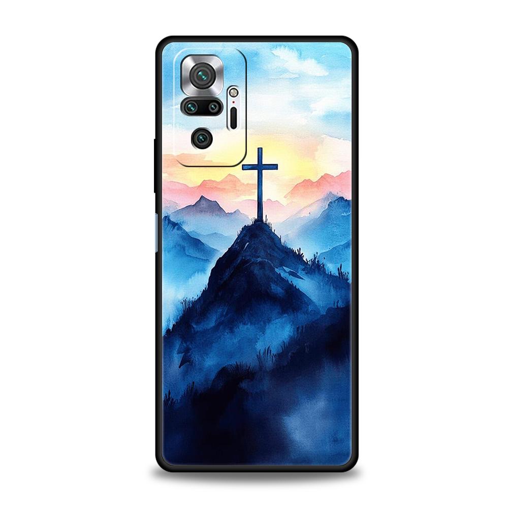 Чехол для телефона Иисуса с стихом из Христианской Библии Для Xiaomi Redmi Note 14 13 12 10 11 Pro Plus 14C 13C 12C 10C 9C 5G Мягкий чехол из ТПУ