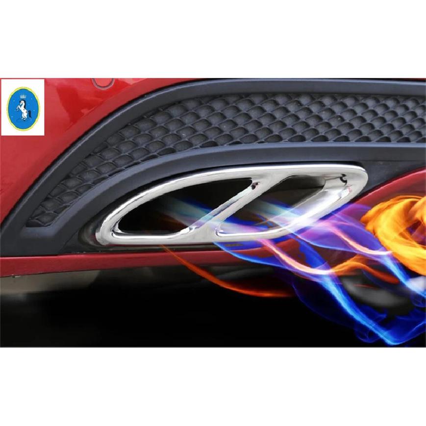Exhaust Pipe Tail Cover Rear Exhaust Muffler End Pipe Decoration Trim For Mercedes-Benz GLC X253 Glc300 2016 - Accessories
