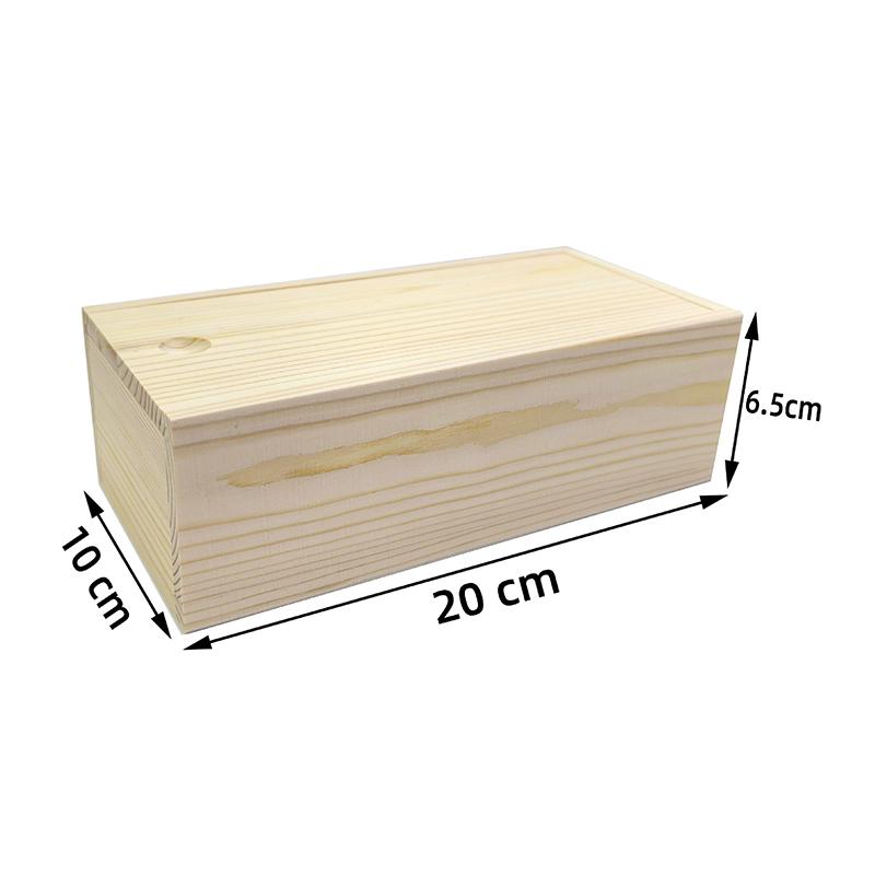 Wooden Box Pine Pull Box Jewelry Organizer Sliding Cover Wooden Box Home Storage Case Wooden Storage Keepsake Box