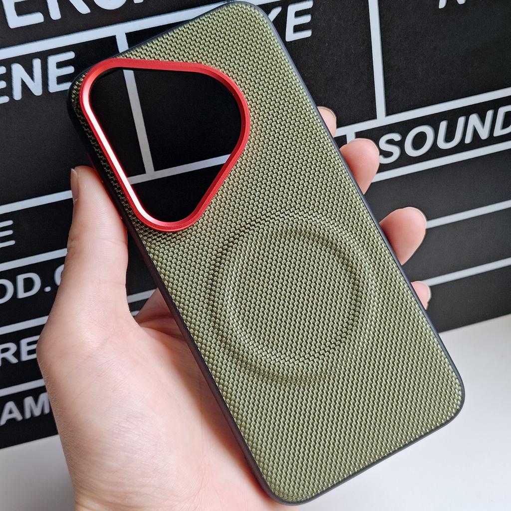 Чехол для Huawei Pura 70 80 Pro Plus 70 80 Ultra Магнитный Магниты Нейлоновый Плетеный Матовый Кожаный Чехол Защитный Жесткий Задний Бампер