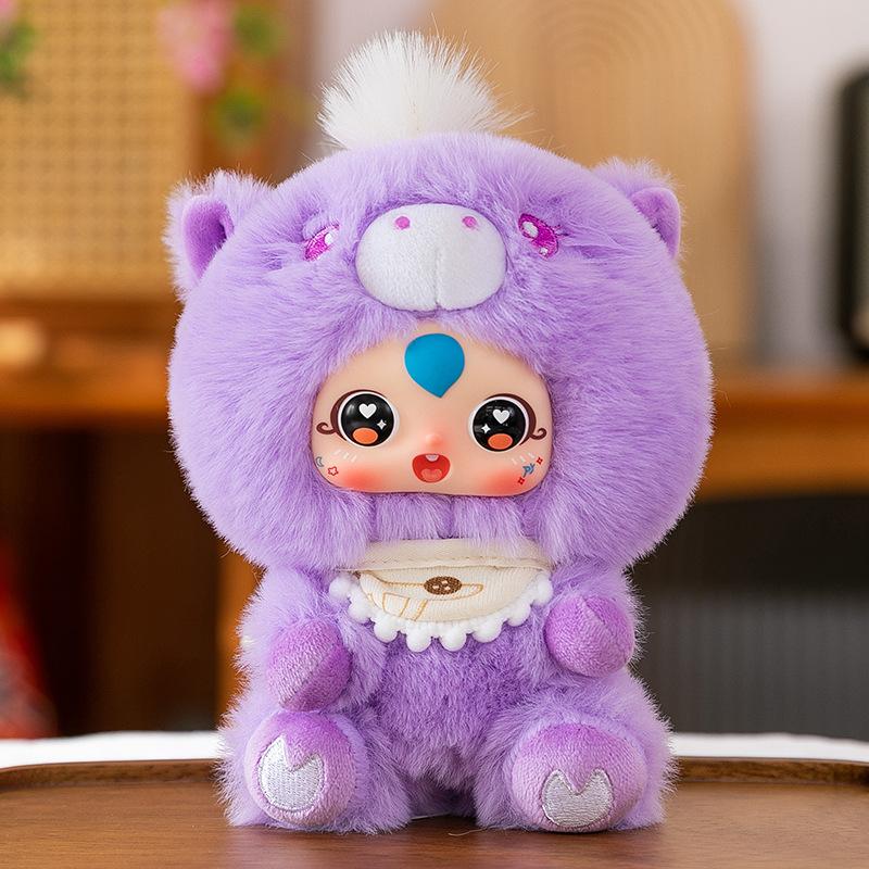 Милая плюшевая игрушка пони, подарок на Новый год, виниловая кукла с лицом, подвеска, талисман зодиакальной лошади, настольные качели, одобрение