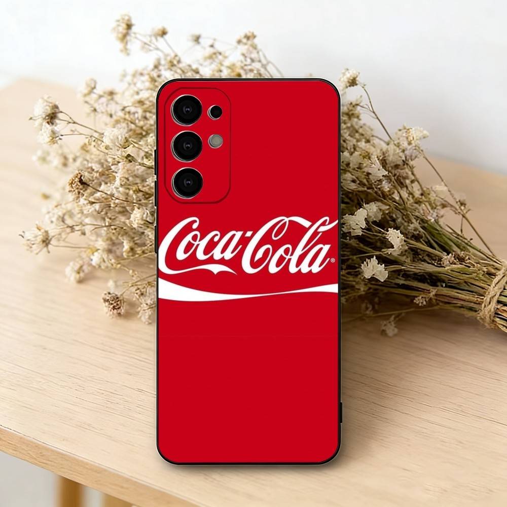 CocaS-S Модный Чехол для Телефона C-Cola Черный Силикон Мягкий Для Samsung S25,S24,S21,S22,S23,S30,Ultra,S20,Plus,Fe,Lite