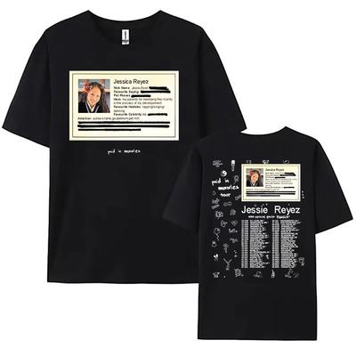 Футболки с принтом тура JESSIE REYEZ PAID IN MEMORIES 2025 года, футболка с новым альбомом, женская/мужская одежда, хлопковые женские футболки с круглым вырезом
