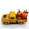 Metal Truck Model Collectible Ornaments with Fall Pumpkin And Maples Leaf Design For Seasonal Home Fireplaces Decoration