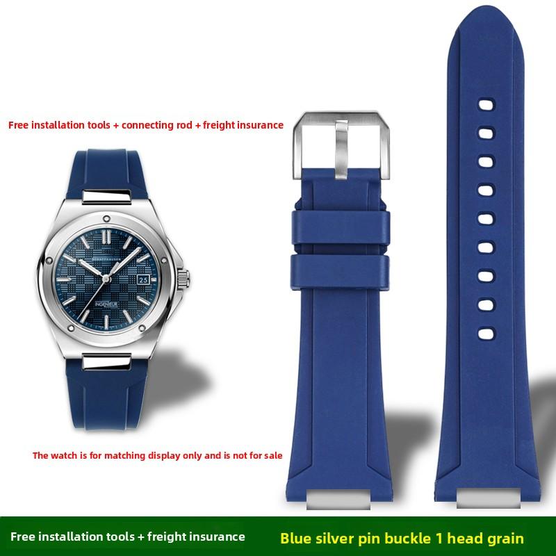 5 цветов Фторкаучуковый Ремешок для часов Для IWC Engineer IW328903 IW328901 IW328902 Водонепроницаемый FKM Ремешок для часов Мужской Резиновый Браслет