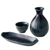 Dolce Duo Sake Sake and Small Perfect for Evening and Snack Made In Mino Gift for 3-Piece Set Cup, Bottle, Bowl. Drinks, Sakeware, Plates. Japan,