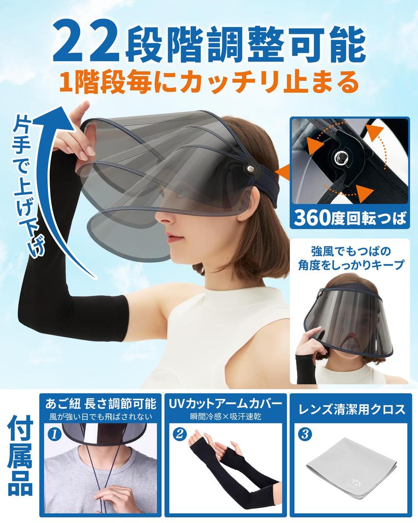 Поляризованное лицо Широкий поляризованный солнцезащитный УФ-защита от солнца Муха Солнце Лицо Рукав Защита от солнца УФ Солнце Черный [GOKEI] Козырек, Поля, Широкий, Длинный, Козырек,