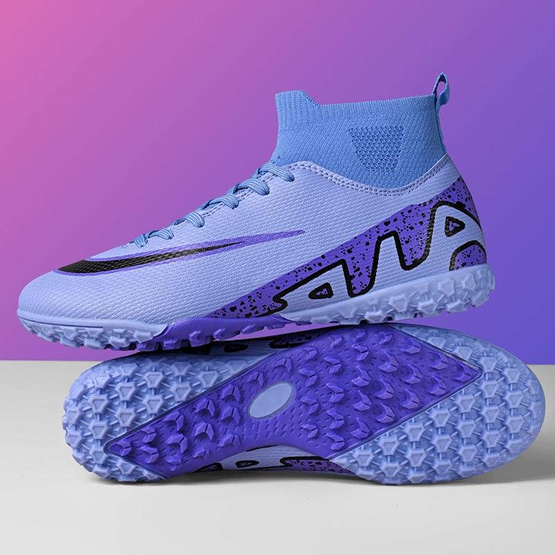 Новые мужские тренировочные футбольные бутсы с поддержкой голеностопа, детские шиповки, обувь для игры в футбол на траве TF/FG, для матчей, популярные, высококачественные, для футзала, для зала