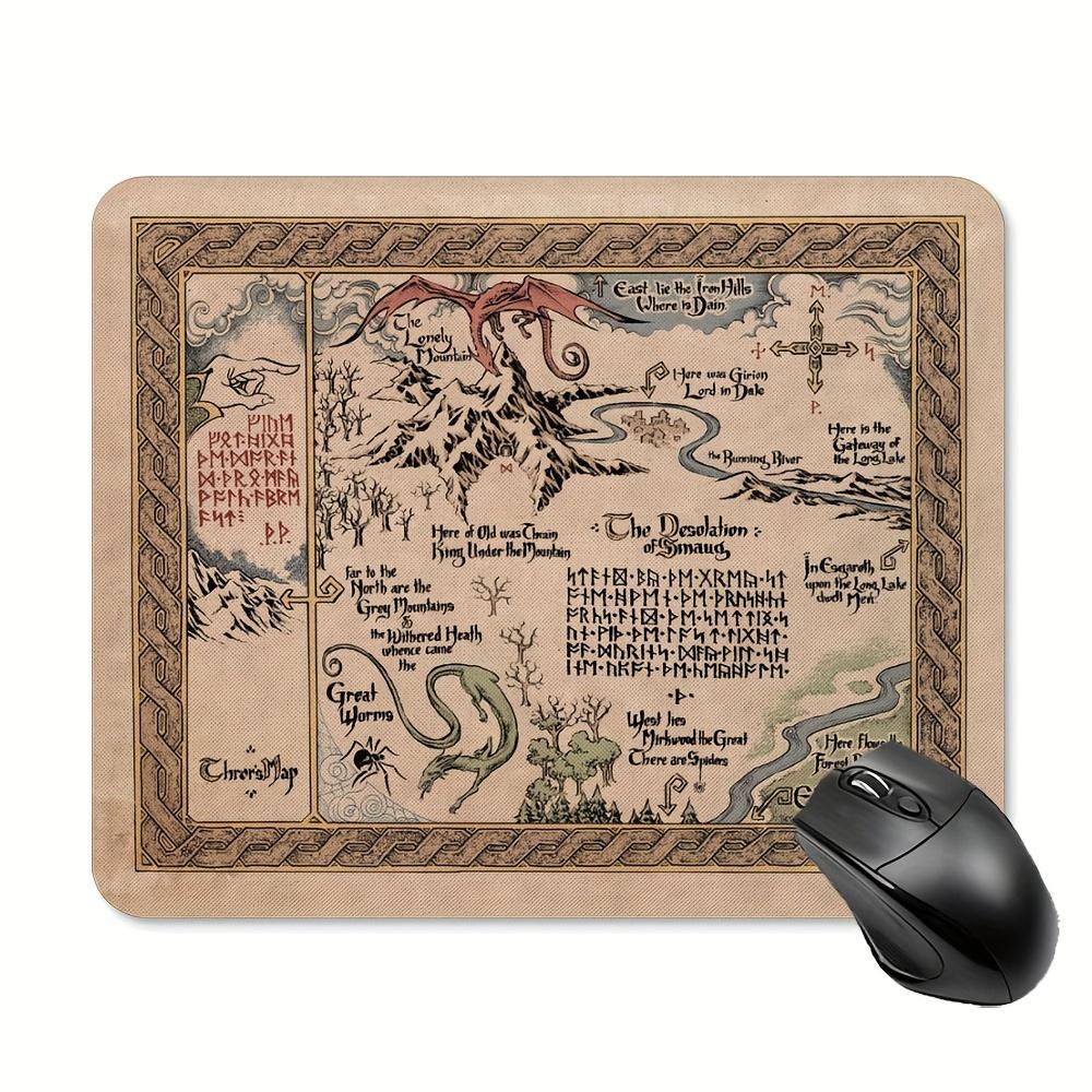 Vintage Map Rubber Mouse Pad Thick Non-Slip Base Computer Mouse Mat Desk Carpet Office Accessories Keyboard Pad Gamepad Home