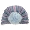 Новая детская шерстяная шапка, милая теплая шапка для детей с помпоном, осенне-зимняя вязаная шапка для младенцев на родничок