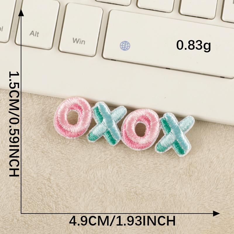 Оригинальный вышитый логотип, мультяшный значок, английская буква, нашивка, аксессуары, ручная работа, сделай сам, вышитая наклейка, наклейка из ткани