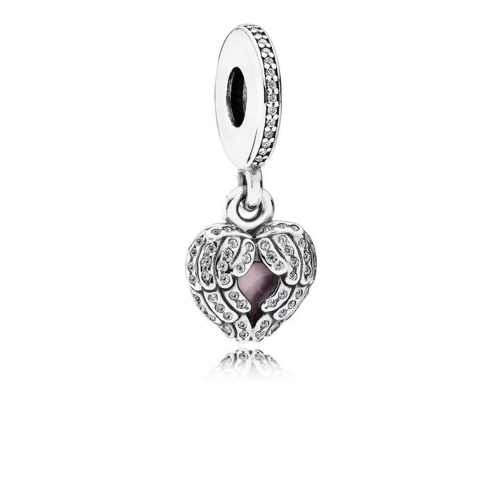 S925 Silver Jewelry DIY Charms Set With Eiffel Tower High Heels Dolphin Palm Tree Heart Wings Pendants Handmade Craft Gift Accessories