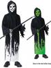 Детский костюм Жнеца-призрака: Светящийся Костюм Косы Темного Вестника для Хэллоуина и Косплея