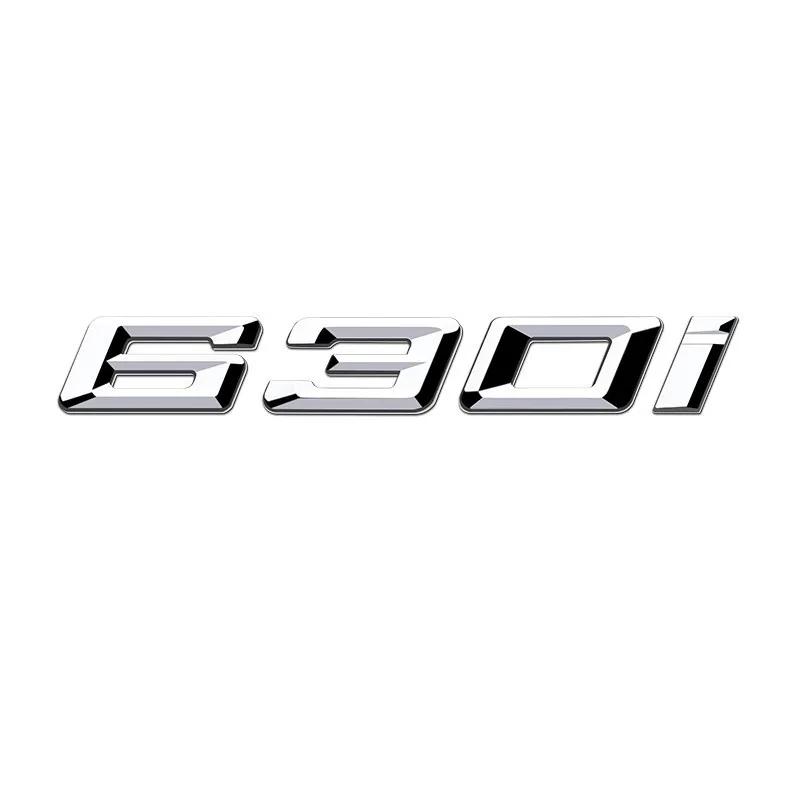 FD23-3D Car Tail Trunk Letter car sticker 630i 640i 630d GT Black Silver Emblem Sticker For BMW 6 Series GT E63 E64 F06 F12 F12 G32