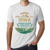 Men’s Vintage Tee Shirt Graphic T Shirt Mountain Explorer Iowa Vintage White