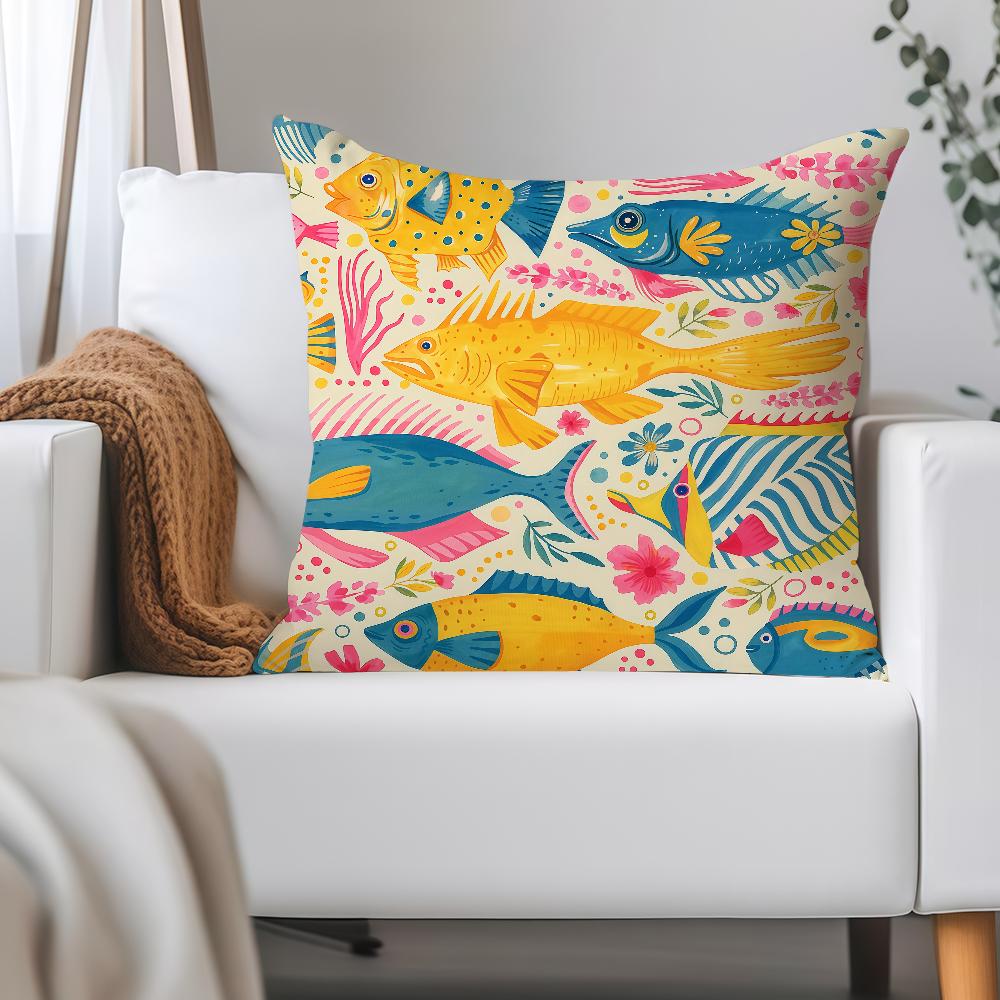 Under The Sea G-grace A-andersson Pillow Case Applicable Space For Guest Rooms Interiors Cars Office House Decoration