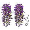 1/2Pcs Hanging Artificial Morning Glory UV Resistant Fake Flower Wedding Party Indoor Outdoor Garden Wall Hanging Faux Flower Decoration