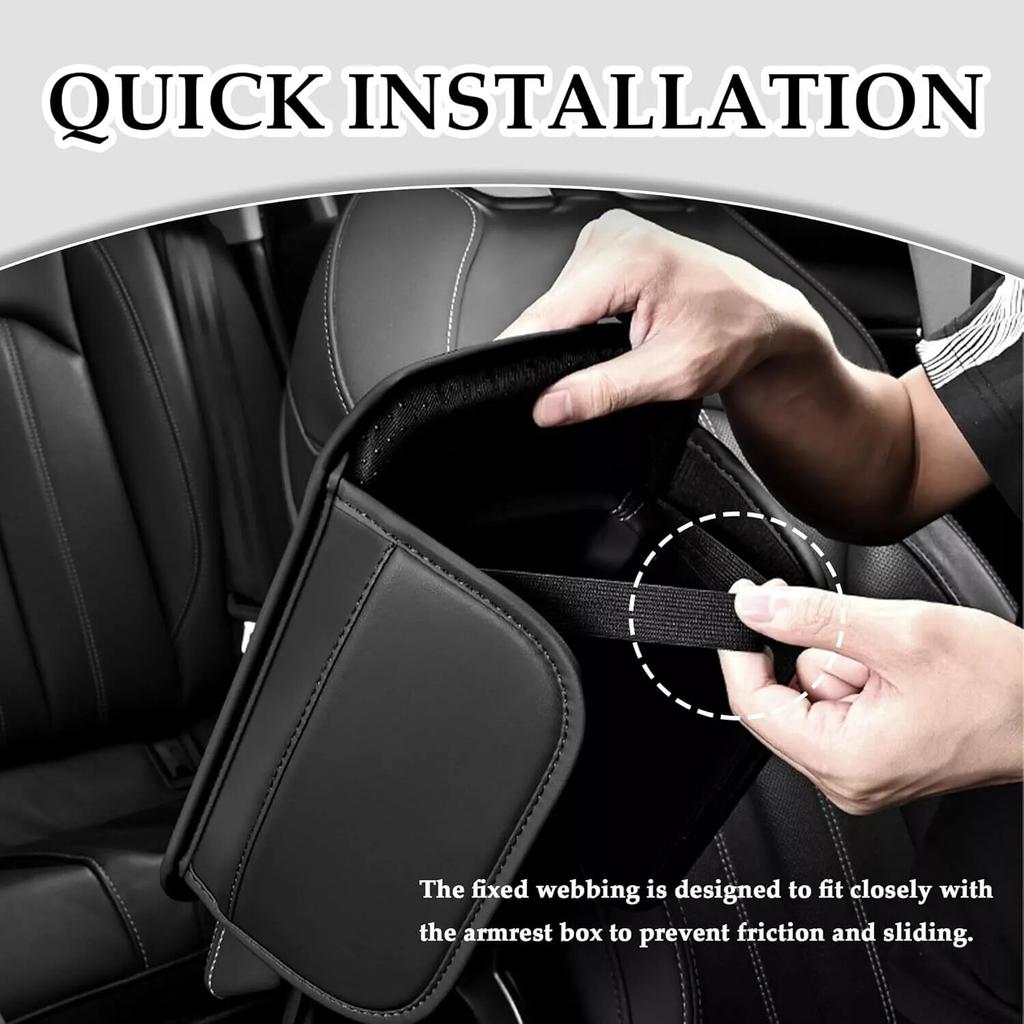 Car Armrest Cushion Cover Leather Center Console Box Pad Protector Accessories