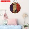 2D плоская 20*20 см 1 шт. круглая подвесная деревянная доска с принтом французского флага и Эйфелевой башни, имитация винтажного стиля французской домашней медитационной комнаты и домашнего очага