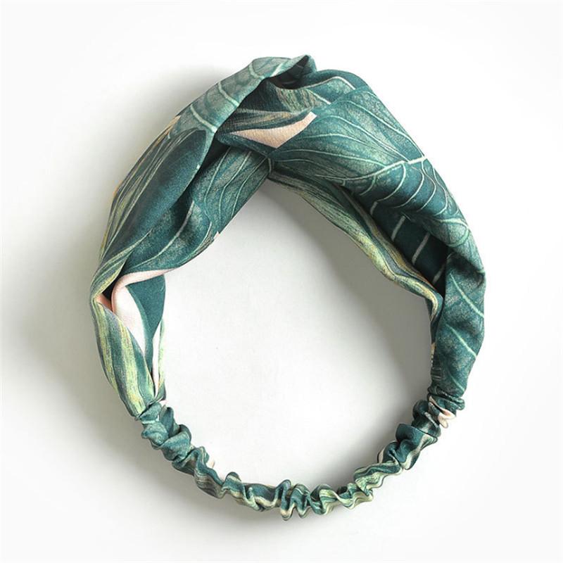 Женские Летние Богемные Повязки для Волос с Принтом, Ретро Кросс Тюрбан, Банданы, Аксессуары для Волос, Повязка на Голову