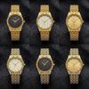 Women's Quartz Watch Casual Ladies Wristwatch Alloy Steel Band Starry Sky Design Red Diamond Inlay Fashion Daily Wear Girl Gifts