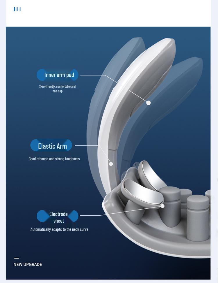 Умный массажер для шеи и плеч с импульсным нагревом и терапией горячим компрессом