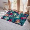 Abstract E Eyes Floor Mat Eco  Flannel Doormat Non Slip Odorless Indoor Floor Rug Soft Short Plush Home Mat