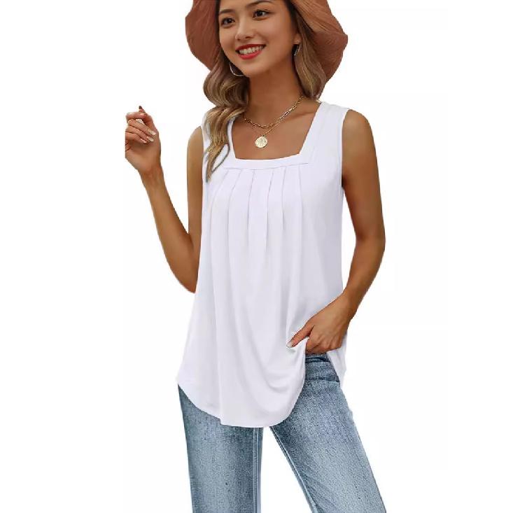 Sleeveless Base T-Shirt Solid Color Camisole Vest Women'S Fashion Inner Top Versatile For Spring And Summer Sexy And Comfortable
