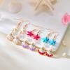 Ocean Style Shell Starfish Drop Earrings For Women Boho Retro Enamel Seashell Conch Dangle Earrings Beach Party Jewelry