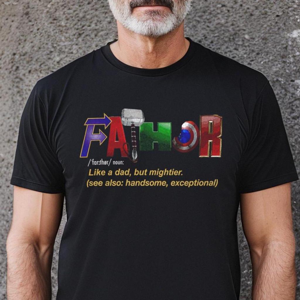 Superhero Dad Shirt: Fathor Definition - Soft Cotton Tee