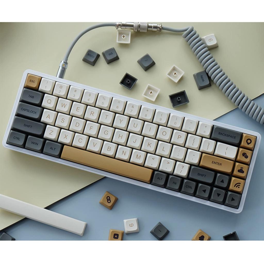 PBT Ember Dawn Shimmer Dysub Mechanical Keycaps, 125 Keys, XDA Profile, Dye-Sublimation, Suitable for Most Keyboard Layouts: 60%, 65%, 75%, 80%, 90%,