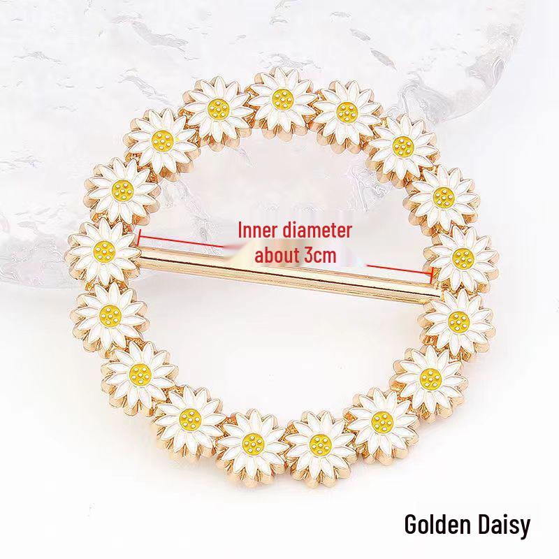 Декоративная пряжка-узел с жемчугом и бриллиантами для подола футболки и шарфов