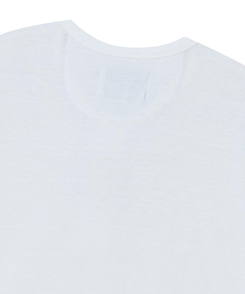 BEYOND CLOSET [Collection Line] Linen Blended Vintage Garment Henley Neck Short Sleeve T-Shirt White