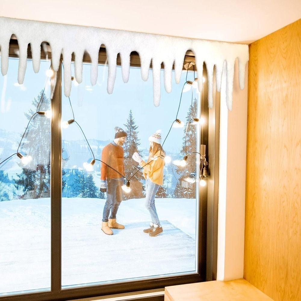 Soft Xmas Snow Blanket Christmas Decor Icicle Fringe Roof Decoration Christmas Fake Snow Blanket Polyester Not Easy to Break