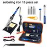 Паяльник с регулируемой температурой 15/18-предметный набор, 110В/220В, 60Вт Профессиональный инструмент для сварки и ремонта горячим воздухом