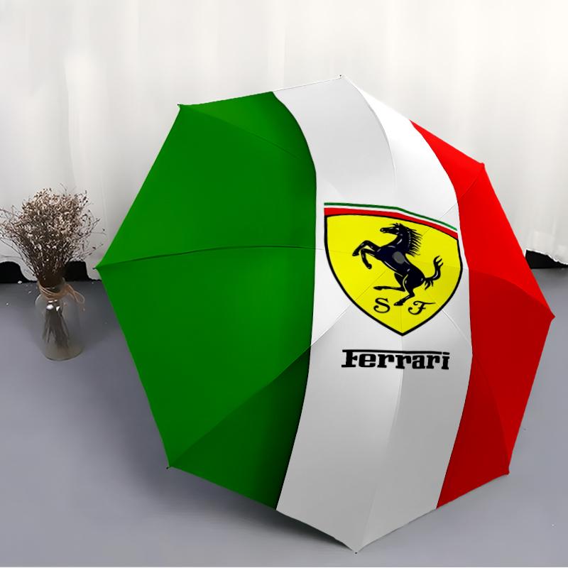 Складной зонт с принтом логотипа F-F-Ferrari, для улицы, отдыха и путешествий, прочная ткань зонта, подарок на день рождения и праздник