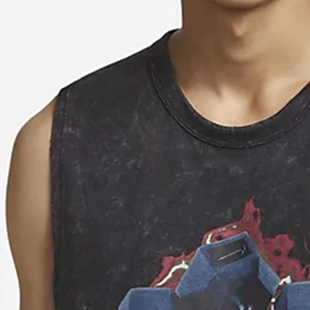 Nike Тренировочная майка с принтом Dri-FIT, мужские топы, черные DX0909-010