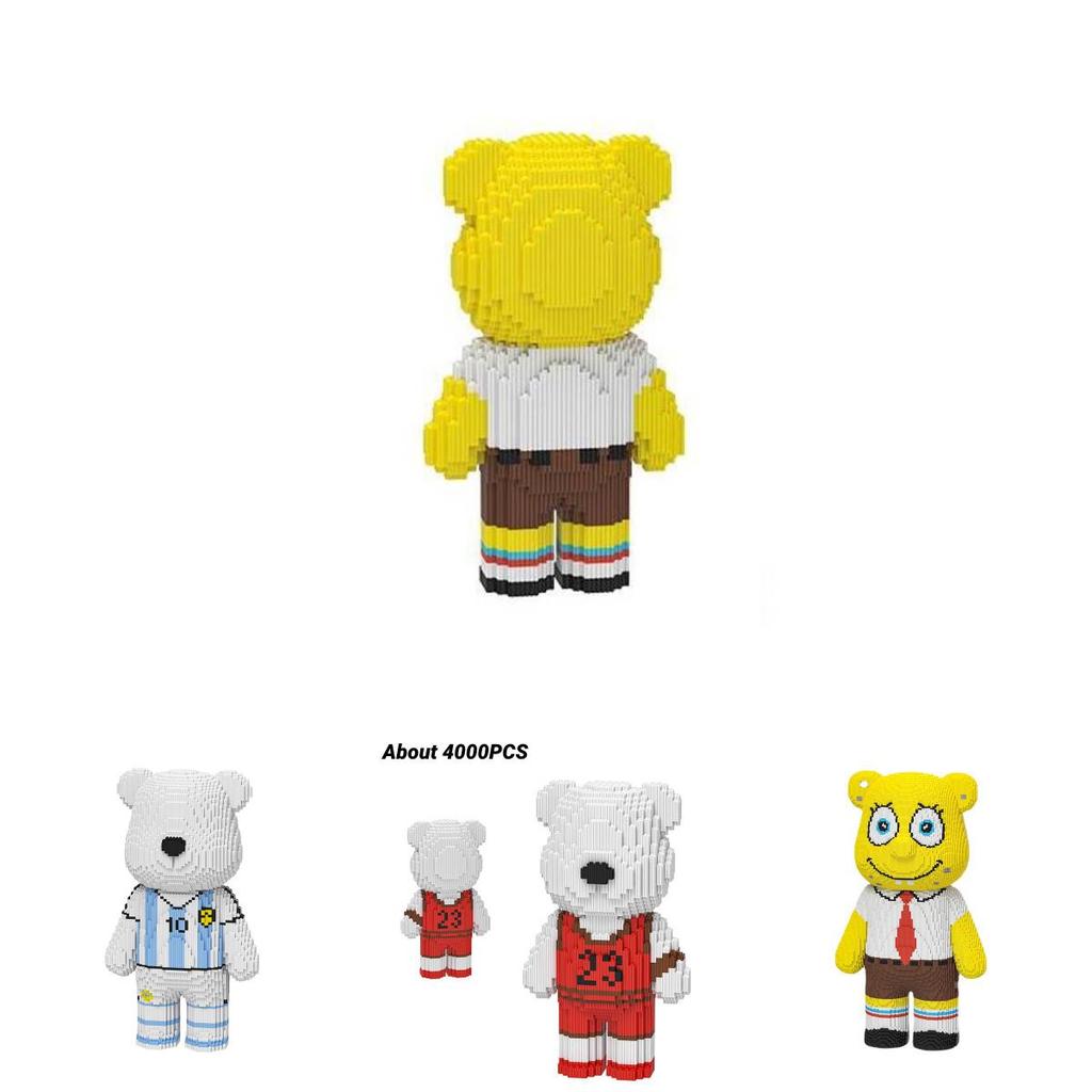Маленькие мультяшные строительные блоки для детей Bearbrick